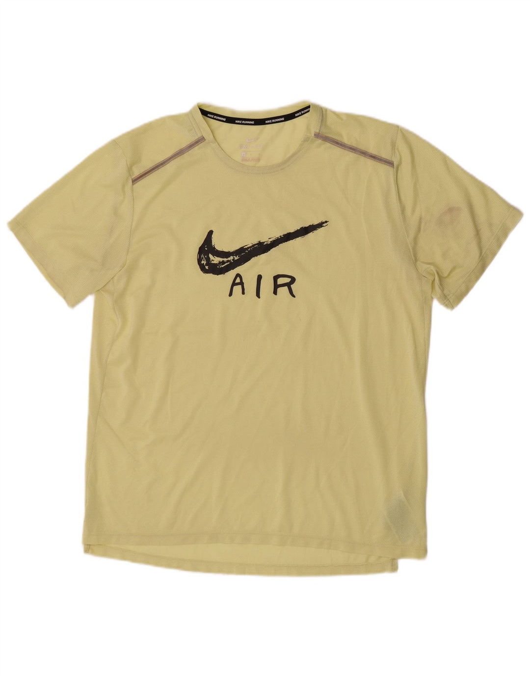 Tricou grafic Nike Dri Fit pentru bărbați Top mare din poliester galben