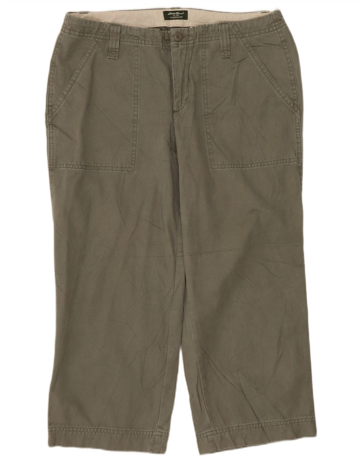 EDDIE BAUER Pantaloni Capri Vashon Fit pentru femei US 8 Medium W32 L22 Kaki