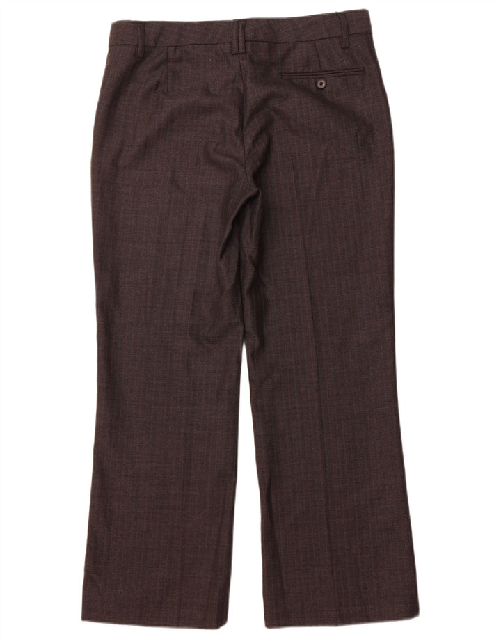 Pantaloni chino drepți ZARA pentru femei EU 40 Medium W30 L28 Gri Herringbone