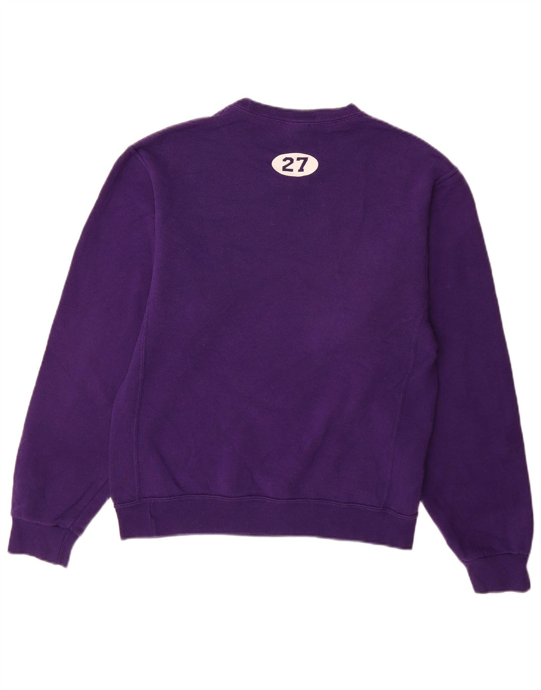 RUSSELL ATHLETIC Mens Denham Softball Sweatshirt Jumper Small Purple
