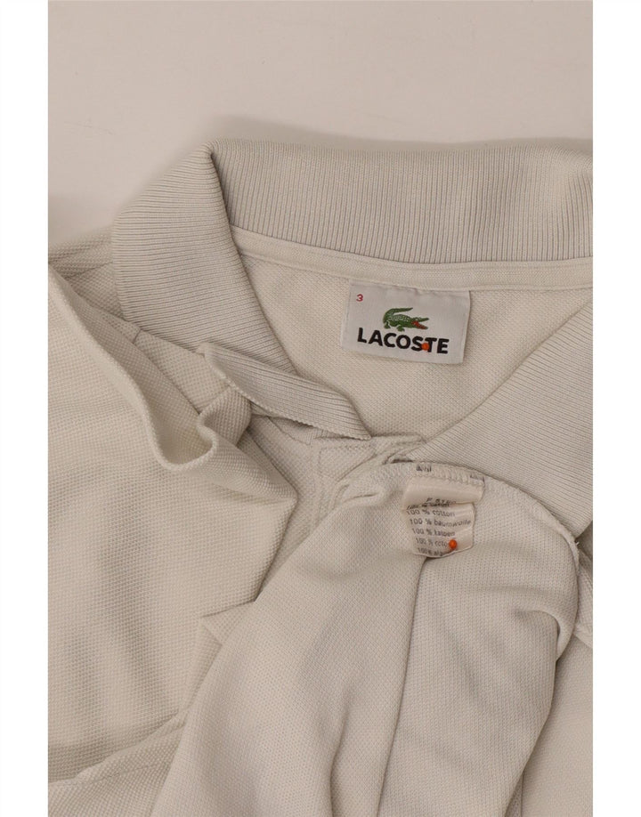 Tricou polo pentru bărbați LACOSTE Mărimea 3 Bumbac alb mic
