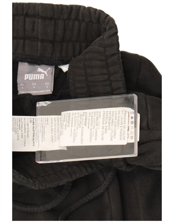 Pantaloni de trening PUMA pentru bărbați Joggeri mici din bumbac negru