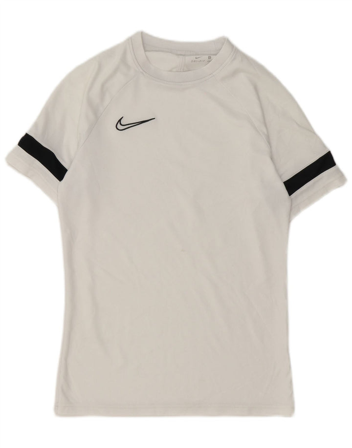Tricou Nike Dri Fit pentru bărbați Top mic, alb, bloc de culoare