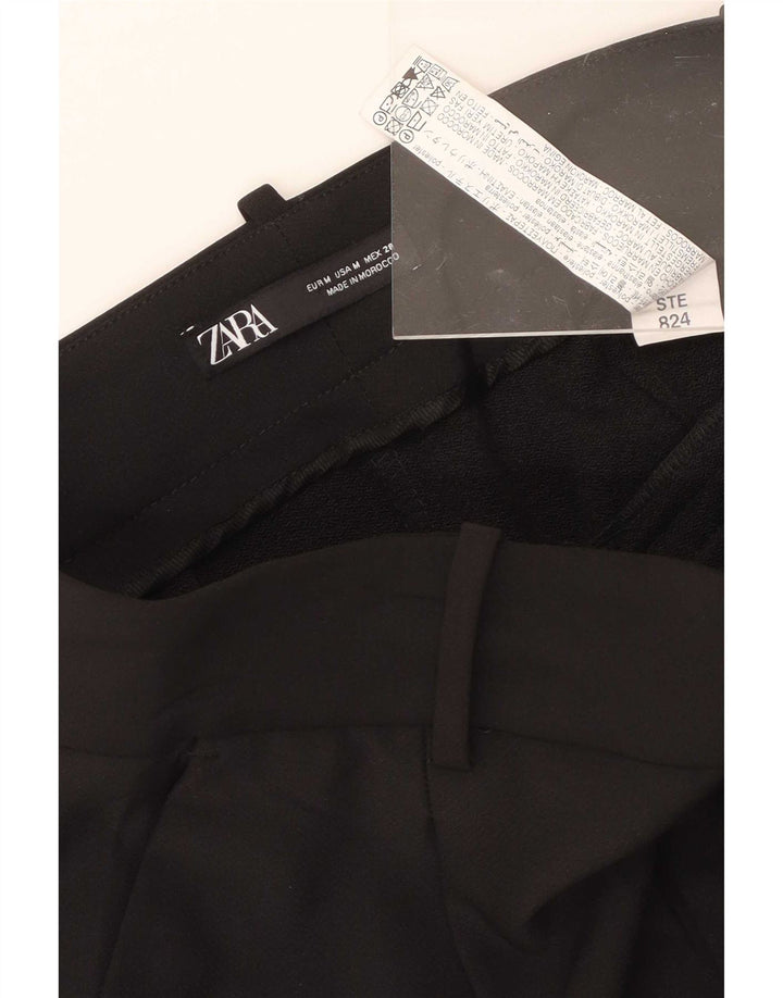 Pantaloni scurți chino pegged pentru femei Zara Medium W28 Poliester negru
