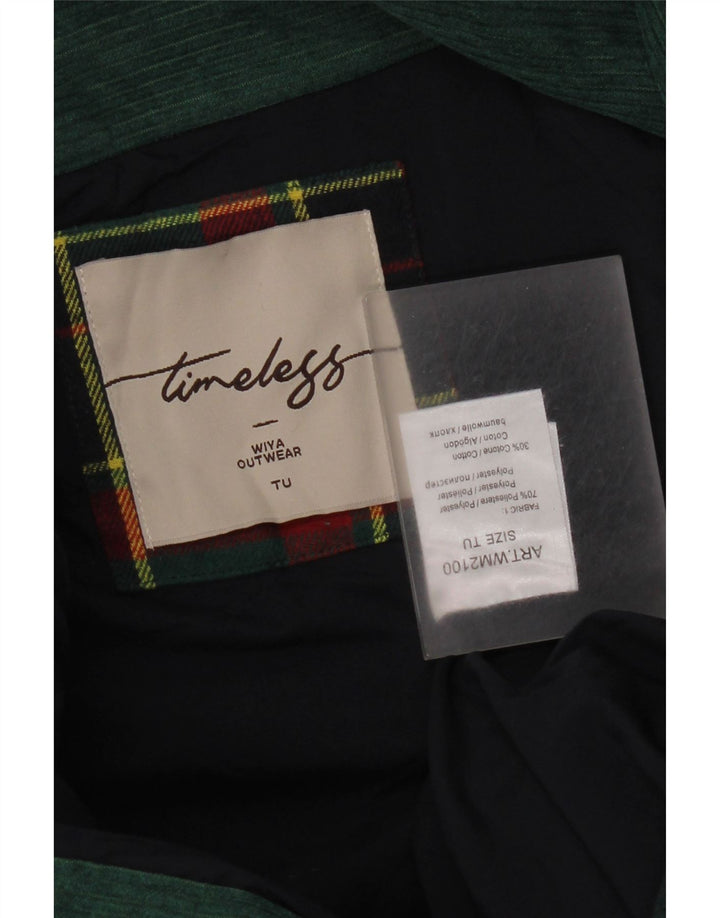 Tu Clothing Jachetă matlasată pentru femei, mărime, poliester cu carouri verde