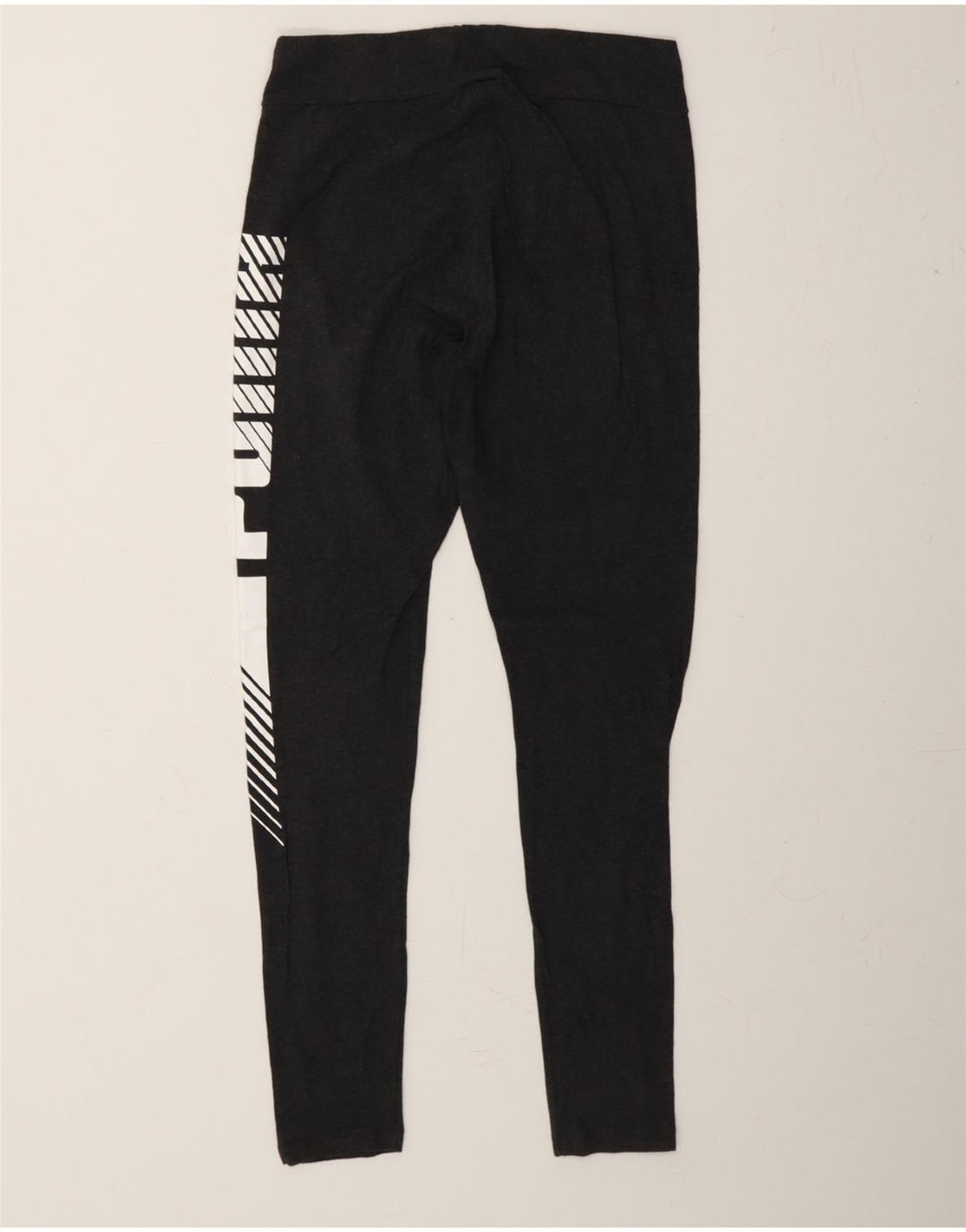 PUMA Womens Graphic Leggings UK 12 Medium Grey Cotton Vintage Puma and Second-Hand Puma from Messina Hembry 