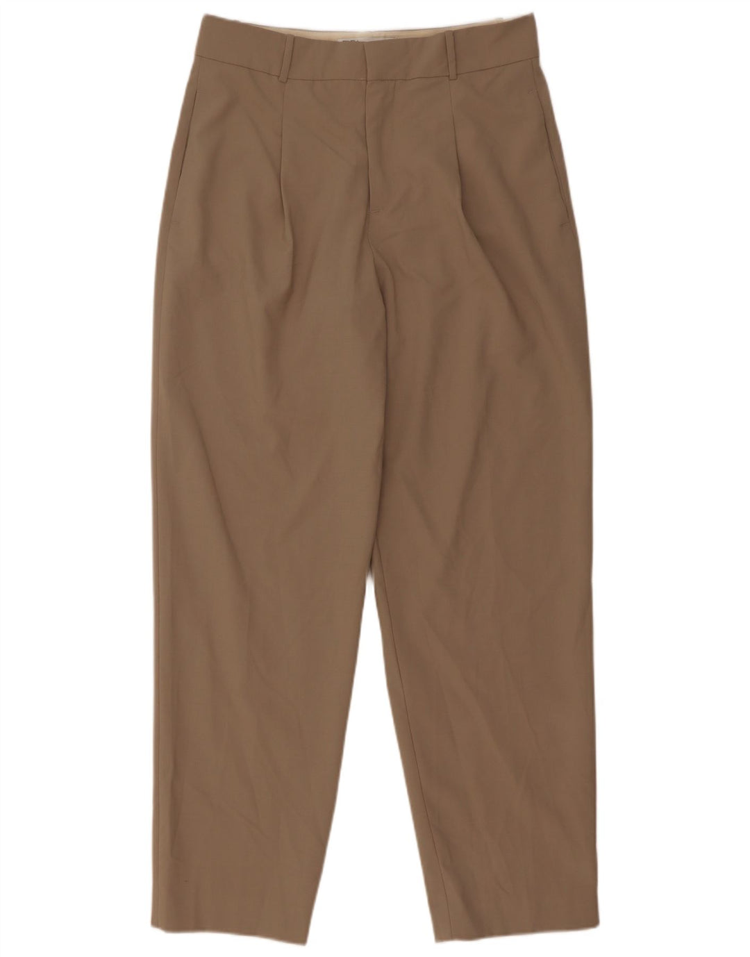 Pantaloni de costum conici pentru femei Zara Mediu L28 L30 Poliester bej