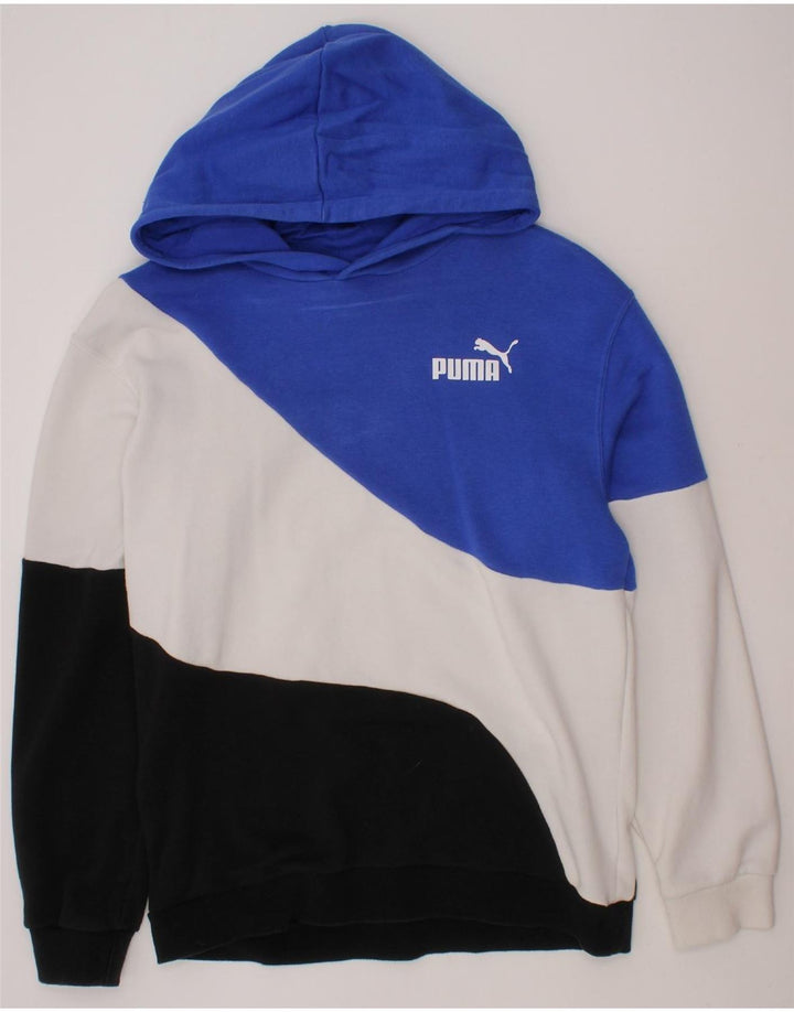 PUMA Boys Hoodie Jumper 13-14 Years  Multicoloured Colourblock Vintage Puma and Second-Hand Puma from Messina Hembry 