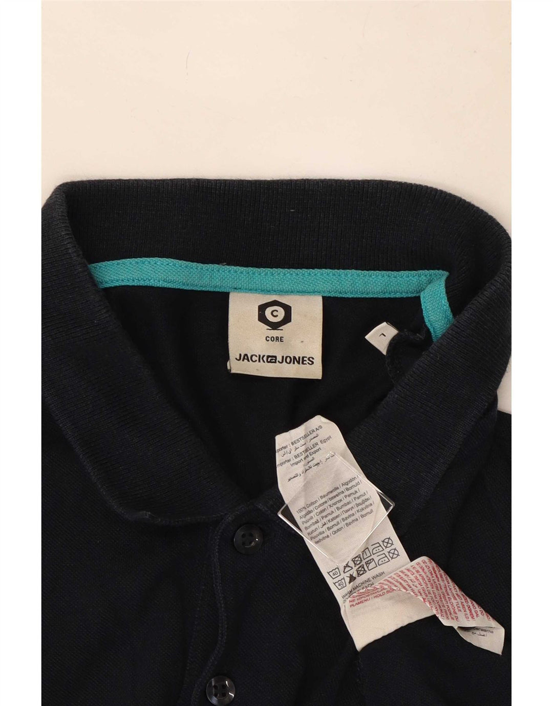 Cămașă polo Jack & Jones pentru bărbați, mare, albastru bleumarin, bumbac