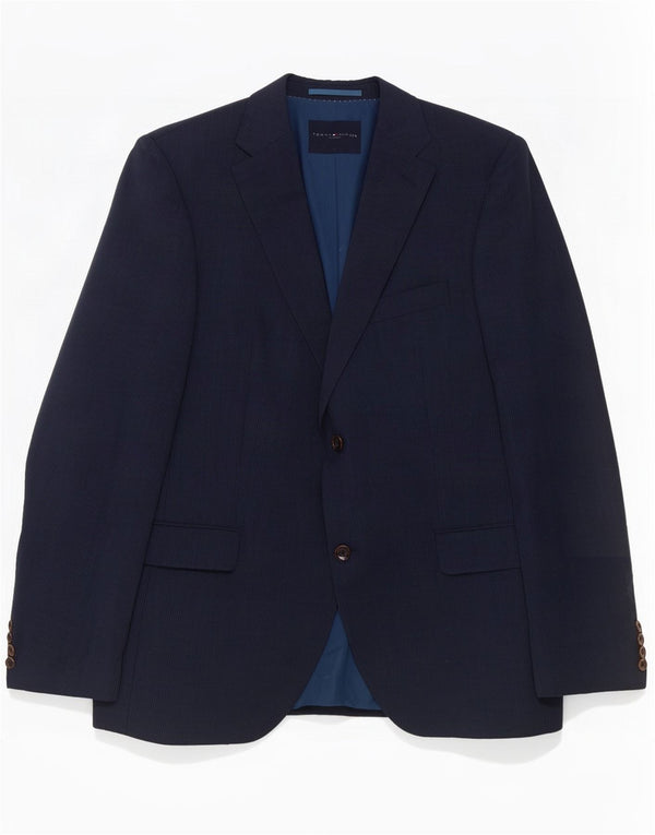 Sacou Tommy Hilfiger pentru bărbați, cu 2 nasturi, UK 40, mare, bleumarin, cu dungi