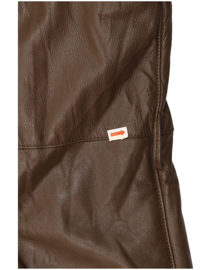 Palton din piele pentru bărbați VINTAGE UK 38 maro mediu