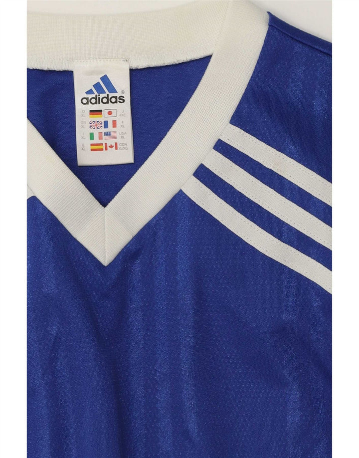 Tricou cu mânecă lungă pentru bărbați Adidas Graphic Top XL, poliester cu dungi albastre
