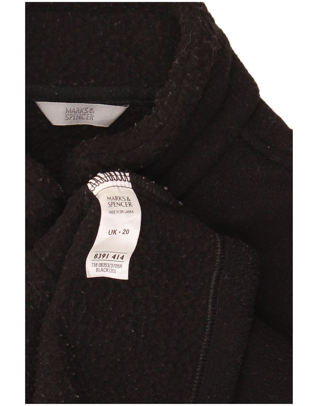 Palton supradimensionat pentru femei Marks & Spencer UK 20 2XL poliester negru