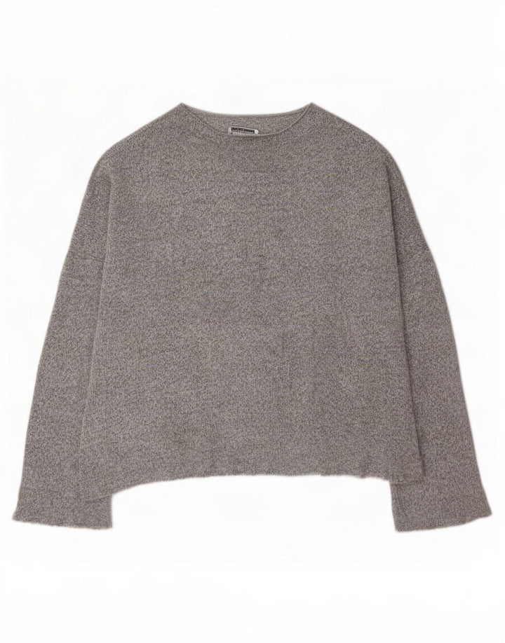 Top supradimensionat pentru femei Zara cu mânecă lungă UK 14 Medium Gri Pete