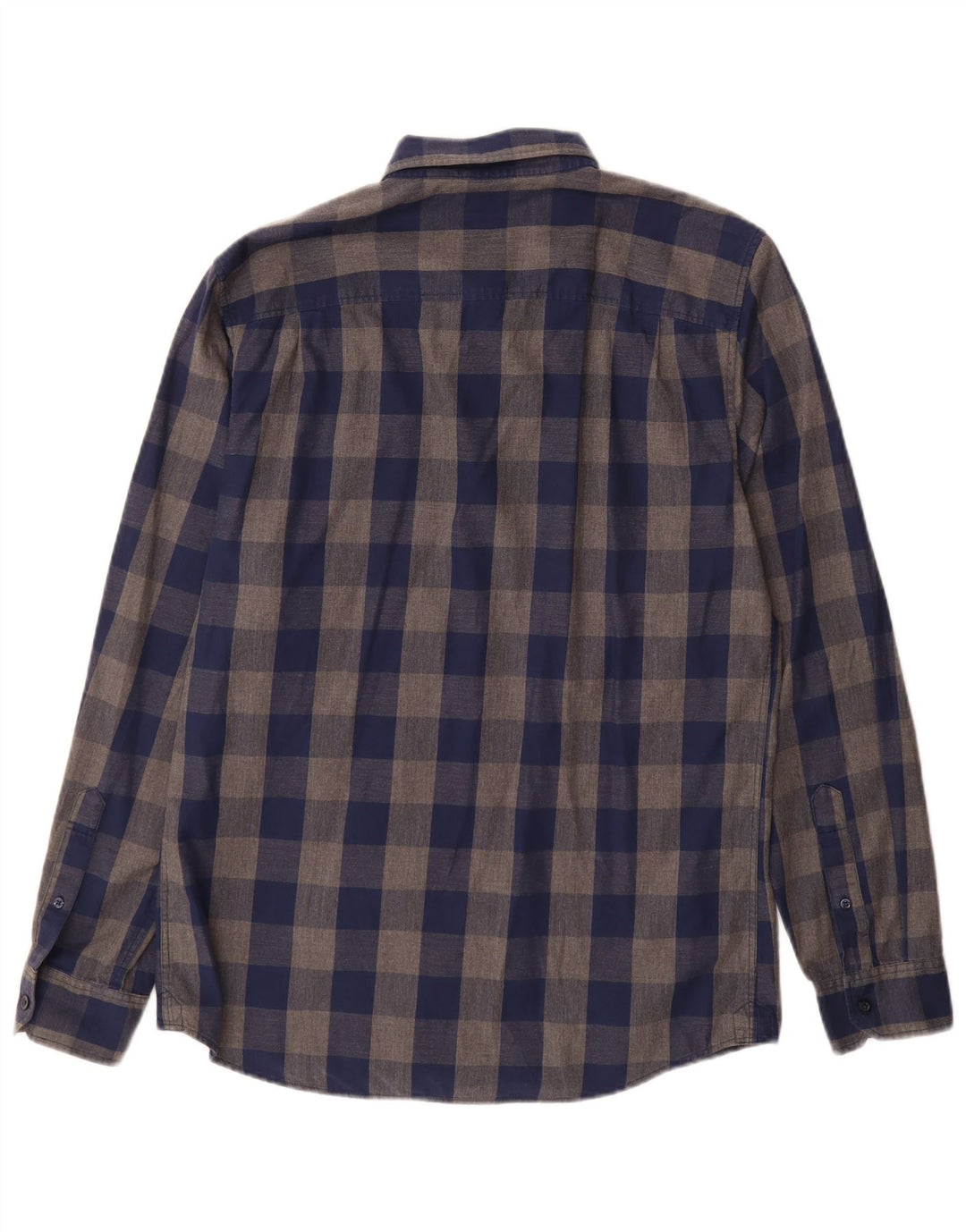 Cămașă de flanel Jack Wills pentru bărbați, de culoare clasică, din bumbac vichy, albastru bleumarin