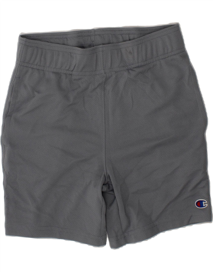 CHAMPION Boys Sport Shorts 10-11 Years Medium  Grey Polyester Vintage Champion and Second-Hand Champion from Messina Hembry 
