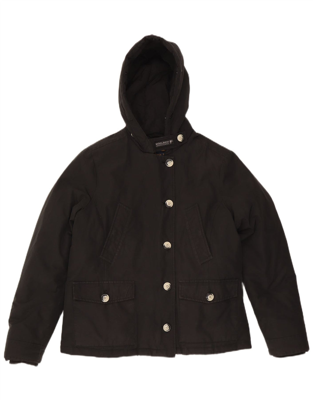 Jachetă căptușită supradimensionată pentru femei Woolrich, UK 18 XL, bumbac negru