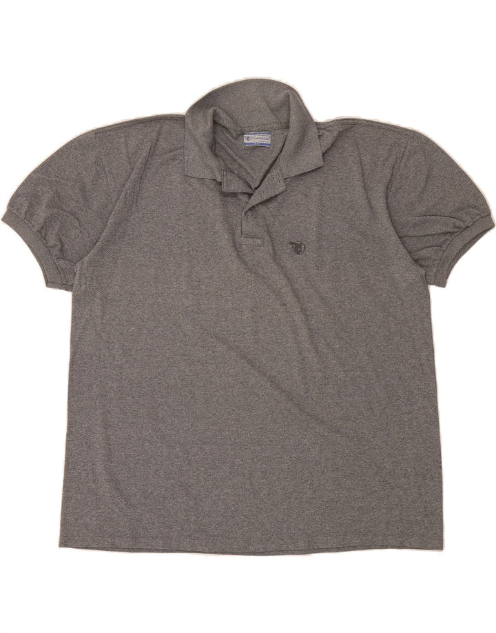 VINTAGE Mens Polo Shirt 2XL Grey Vintage Vintage and Second-Hand Vintage from Messina Hembry 