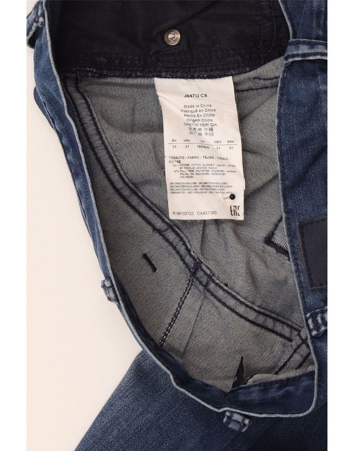 Blugi drepti pentru bărbați Armani W31 L30 Bumbac albastru