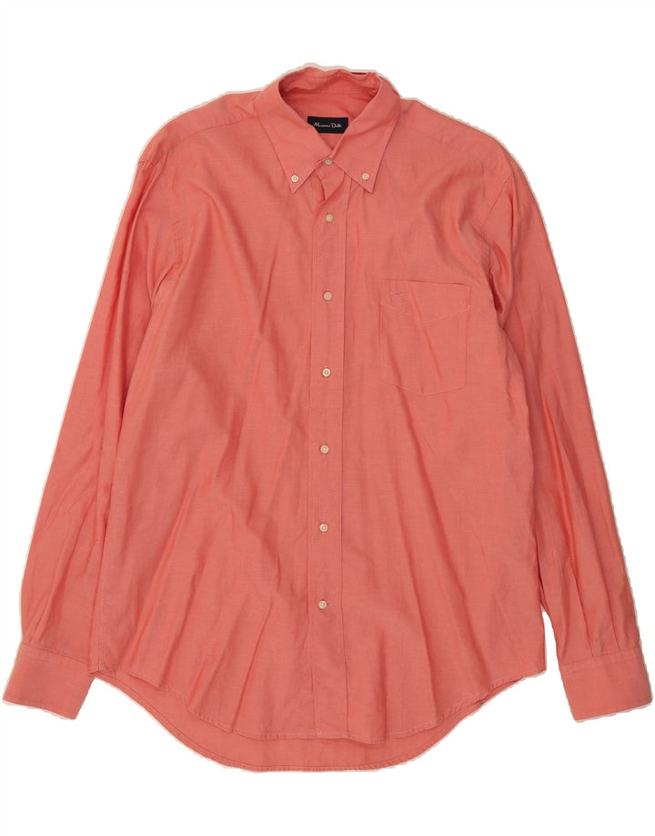 MASSIMO DUTTI Mens Shirt Size 42 Large Pink Cotton