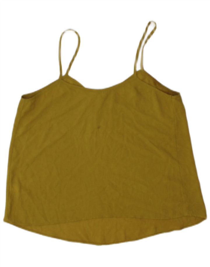 Topshop Womens Cami Top UK 10 Small Galben Poliester