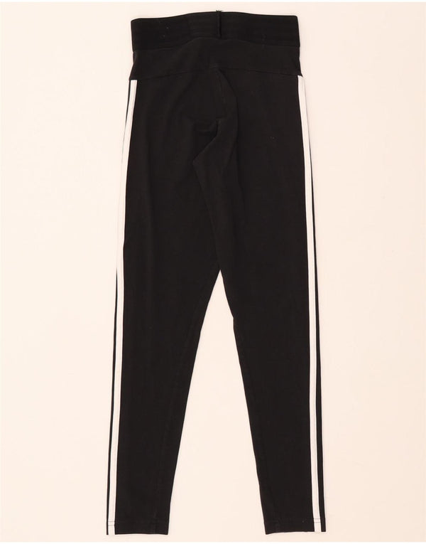 ADIDAS Womens Leggings UK 4/6 XS  Black Cotton