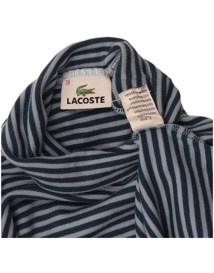 Top pentru femei LACOSTE cu mânecă lungă mărimea 38, bumbac cu dungi albastre medii