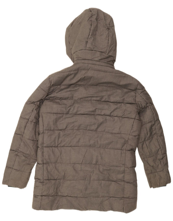 Palton căptușit cu glugă pentru bărbați Zara UK 40 mare, gri, poliester