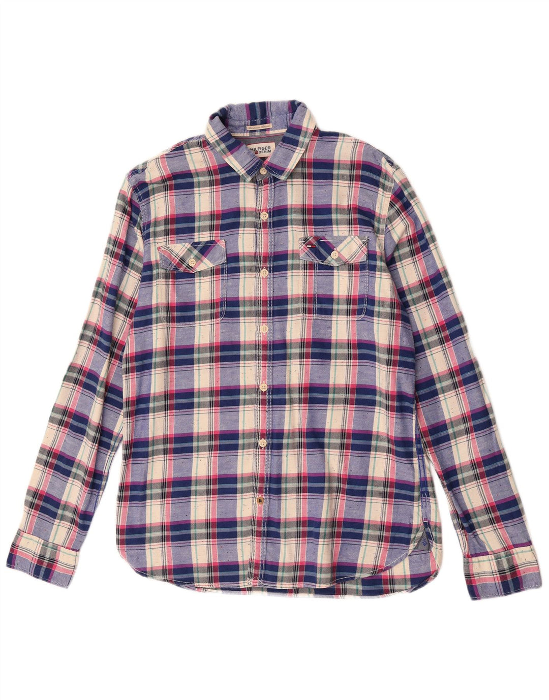 Cămașă pentru bărbați Tommy Hilfiger, mare, albastru, din bumbac