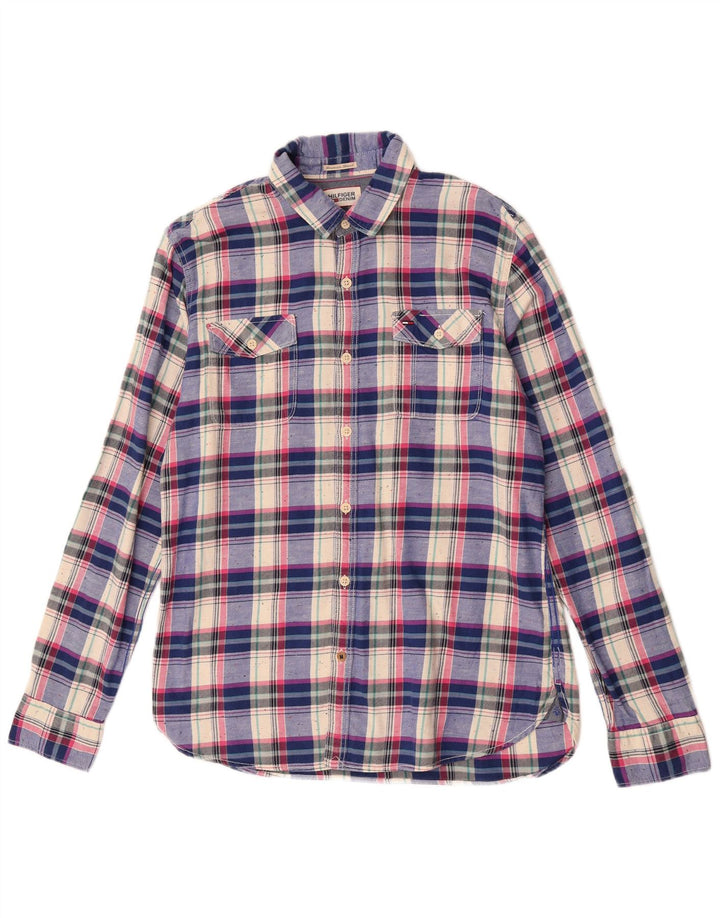 Cămașă pentru bărbați Tommy Hilfiger, mare, albastru, din bumbac