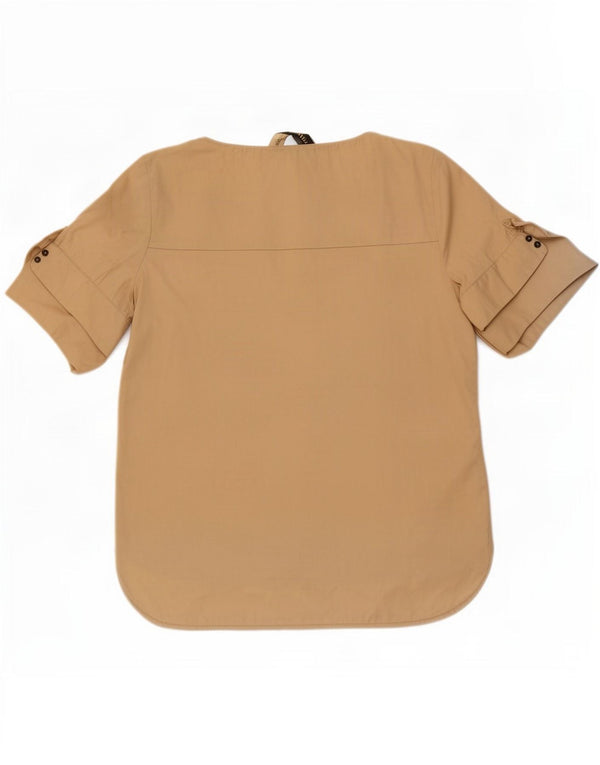 Bluză pentru femei Zara UK 16 mare, bej, bumbac color bloc