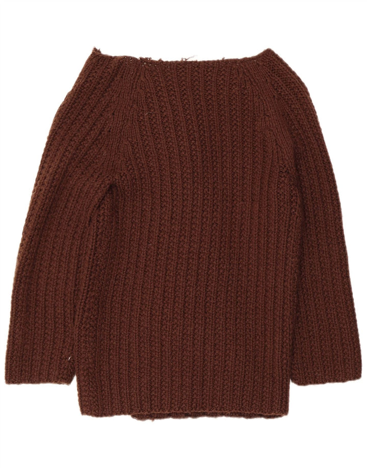 Pulover cardigan deschis pentru femei VINTAGE UK 10 mic maro