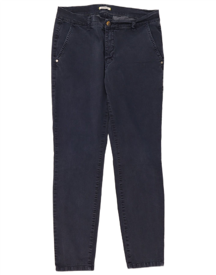 Pantaloni chino subțiri pentru femei Iceberg L32 L29 bleumarin
