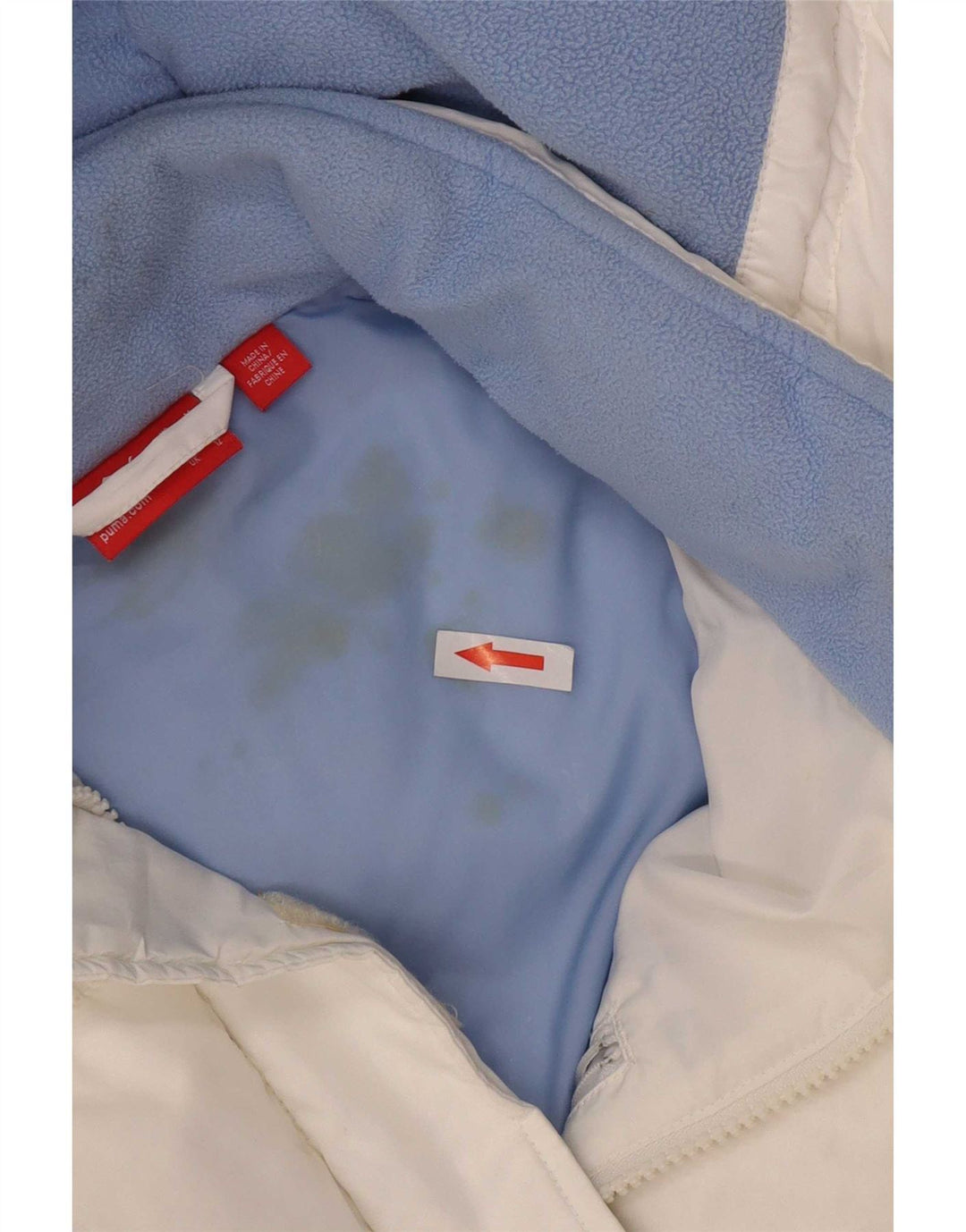 Jachetă căptușită cu glugă Puma pentru femei UK 12 Medium White