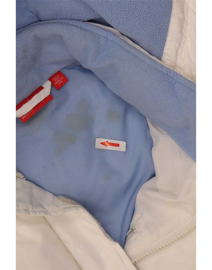 Jachetă căptușită cu glugă Puma pentru femei UK 12 Medium White