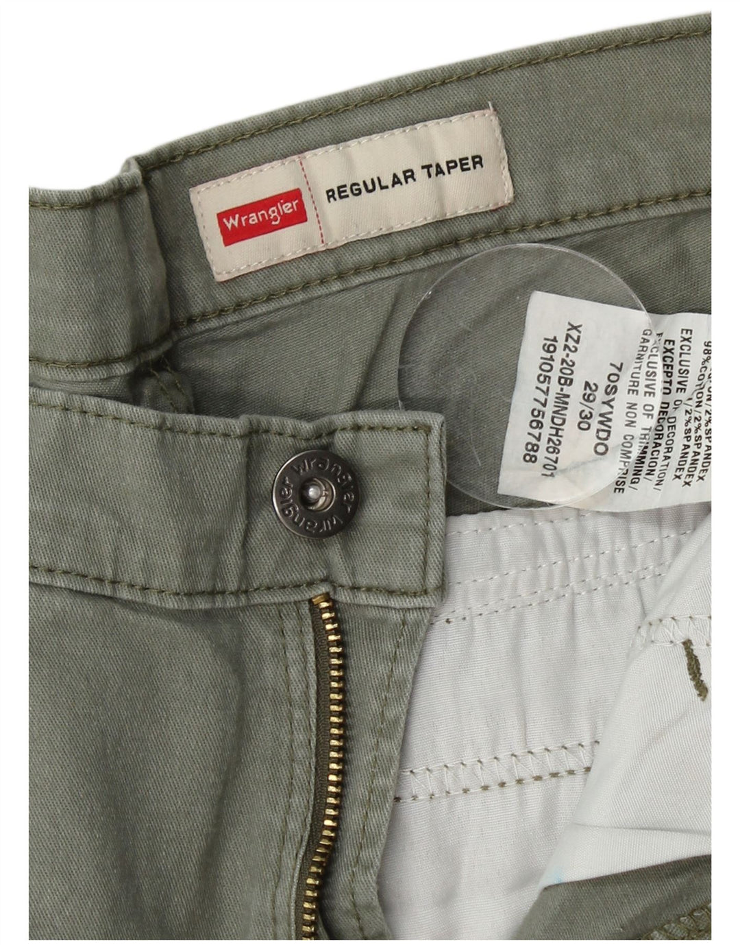 Pantaloni cargo conici pentru bărbați WRANGLER, L29 L30, bumbac verde