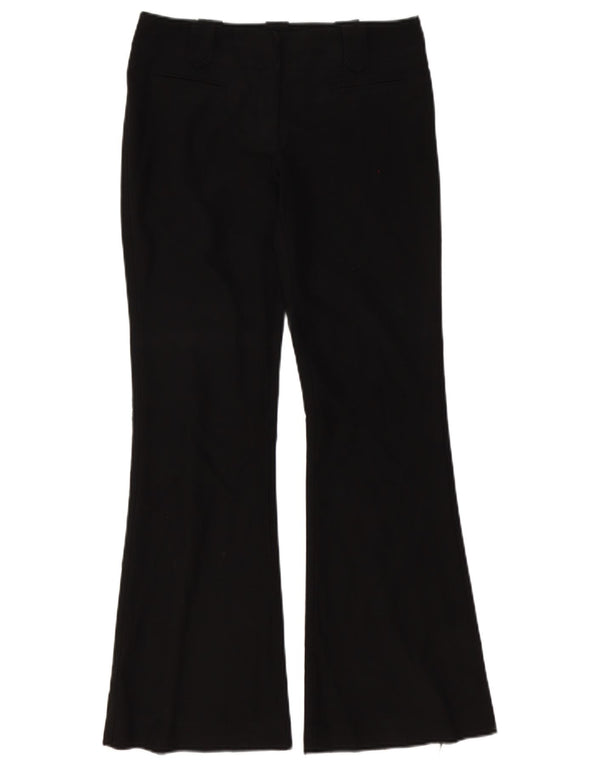 Topshop Pantaloni chino Flare pentru femei UK 8 Small W29 L28 Poliester negru