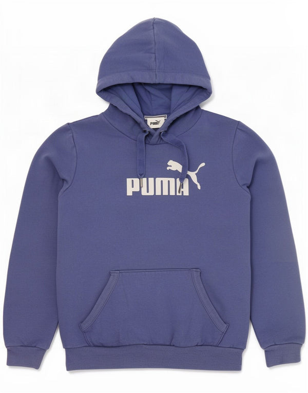 Pulover cu capota cu grafic Puma pentru femei UK 8 Small Blue Bumbac