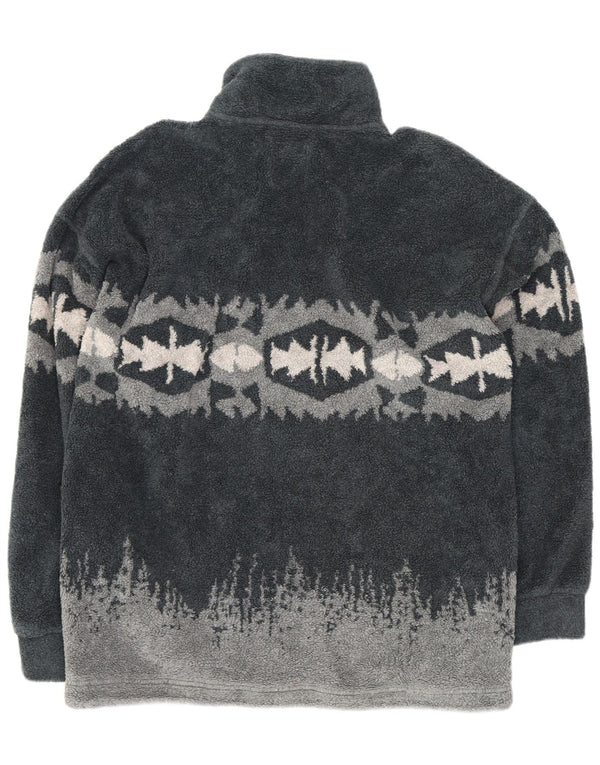 Jachetă polar pentru bărbați Think Pink UK 42 XL poliester geometric gri