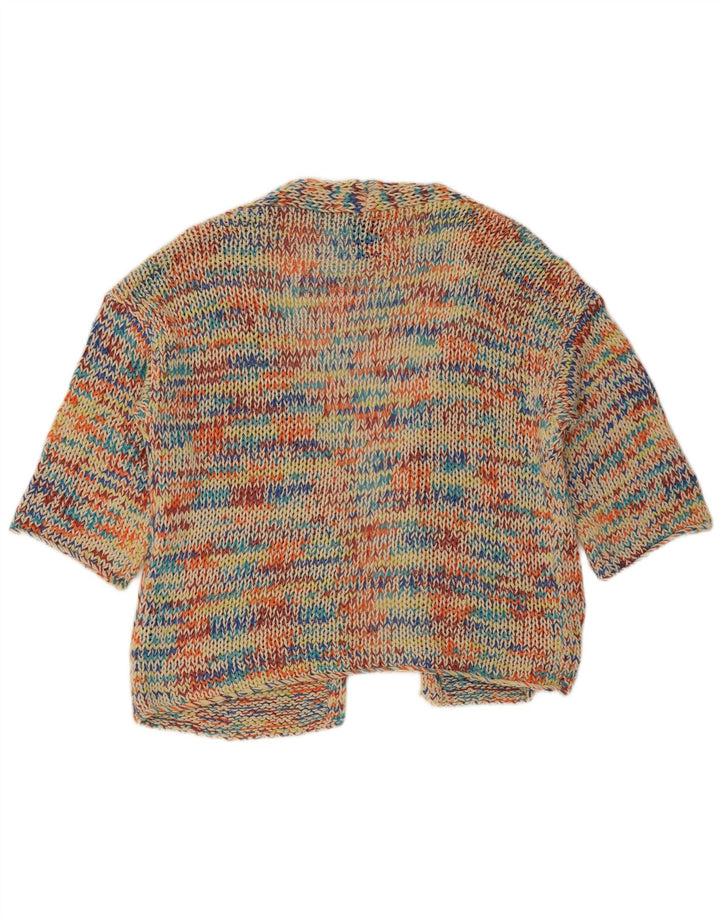 Pulover cardigan supradimensionat pentru femei Zara cu mâneci 3/4 UK 10 mic multicolor