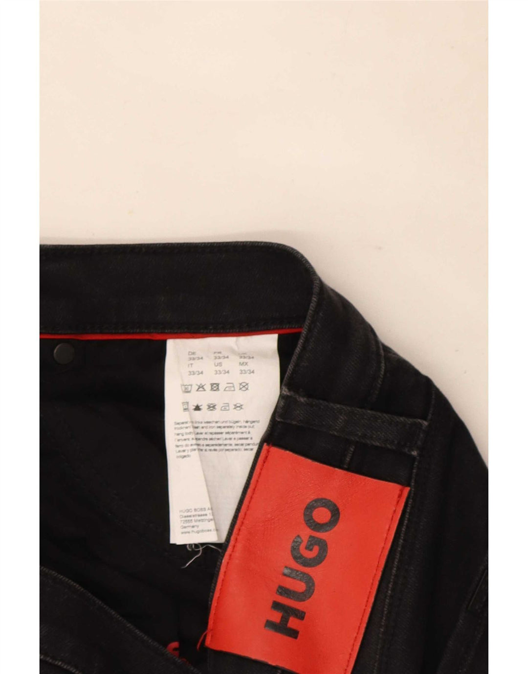 Blugi slim pentru bărbați Hugo Boss W33 L31 bumbac negru