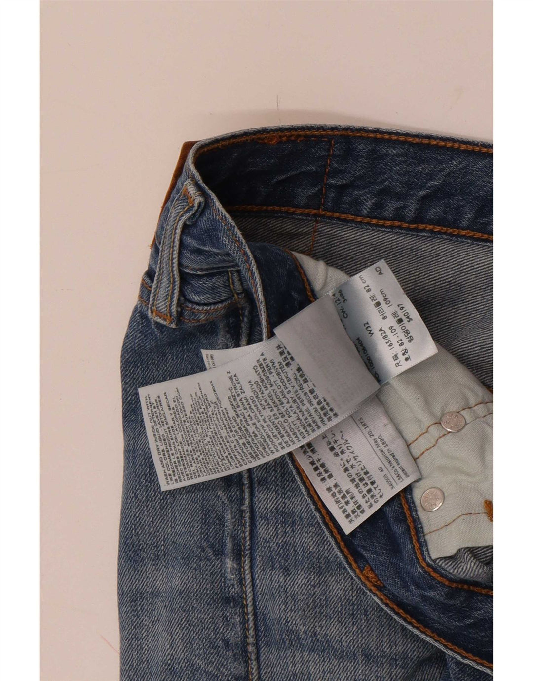 Pantaloni scurți Levi's 501 Denim W32 Large Blue Bumbac
