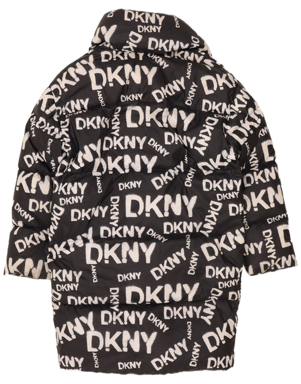 Dkny Manson supradimensionat cu grafic pentru femei UK 6 XS Nylon negru