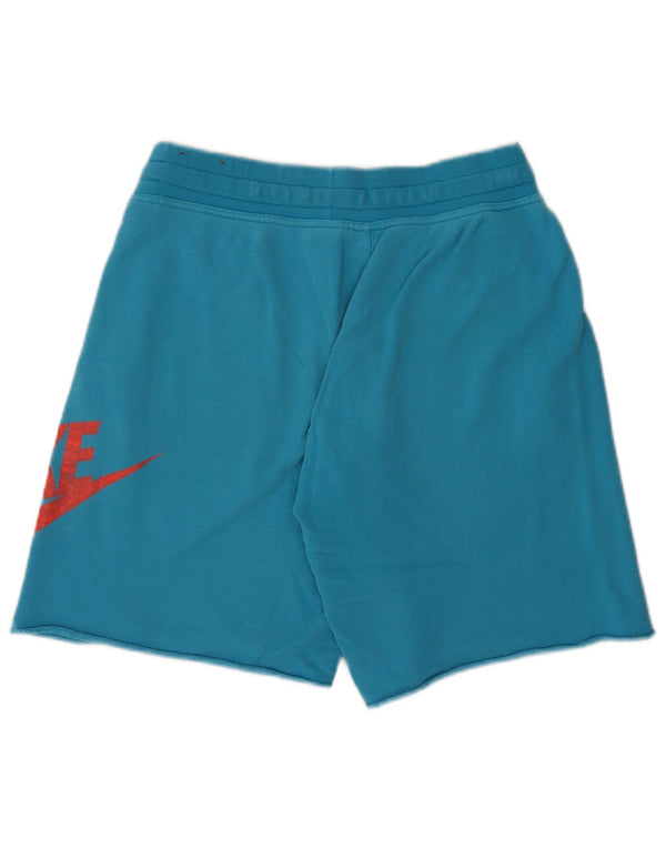 Pantaloni scurți sport grafic Nike pentru bărbați, bumbac albastru mediu