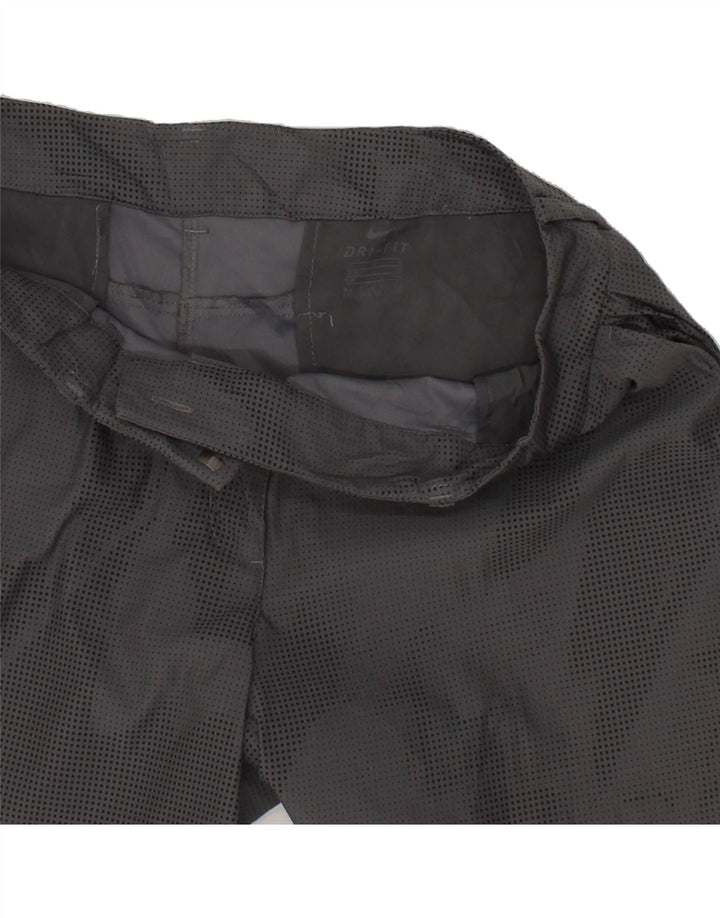 NIKE Womens Dri Fit Chino Shorts Large W34 Grey Spotted Polyester Vintage Nike and Second-Hand Nike from Messina Hembry 