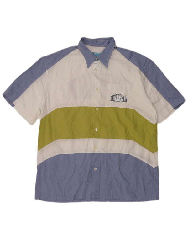 Cămașă cu mânecă scurtă pentru bărbați JECKERSON, XL, albastru, bloc de culoare