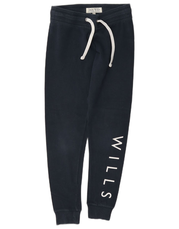 Pantaloni de trening cu grafica Jack Wills pentru femei Pantaloni de jogging UK 8 Mic bleumarin