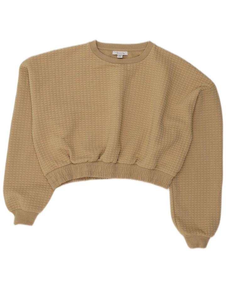 Pulover Topshop pentru femei Crop Pulover UK 14 Mare Bej Poliester