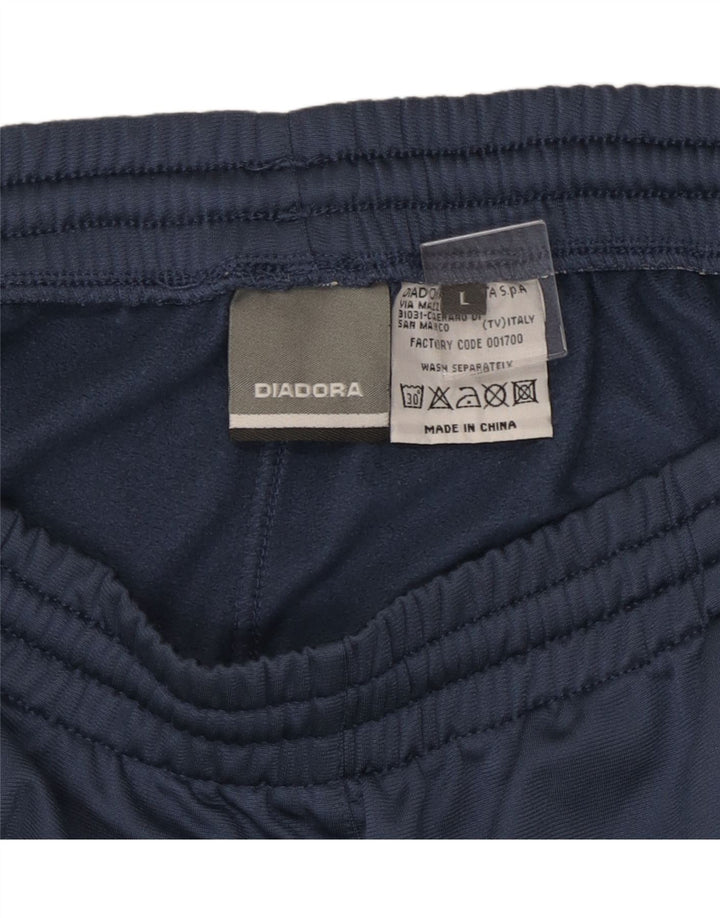 Pantaloni de trening Diadora pentru bărbați Pantaloni de jogging mari poliester bleumarin