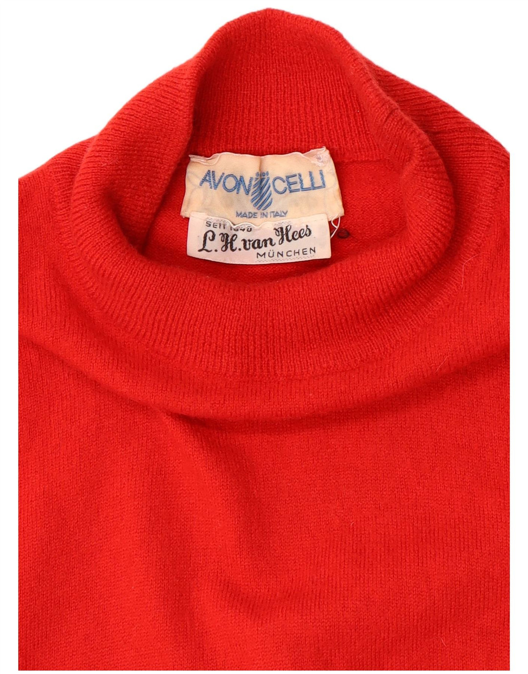 AVON CELLI Pulover cu gât țestoasă pentru femei EU 40 Lână roșie medie